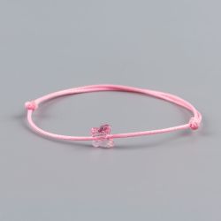 Розова гривна с пеперуда кристал Swarovski elements