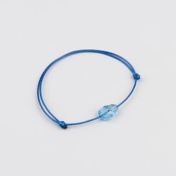 Синя гривна със скарабей кристал Swarovski elements