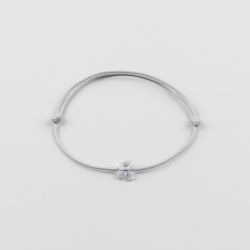 Сива гривна с пеперуда кристал Swarovski elements Mauve