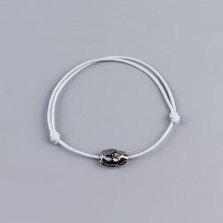 Сребристо-бяла гривна със скарабей кристал Swarovski elements