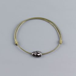 Гривна в цвят каки със скарабей кристал Swarovski elements