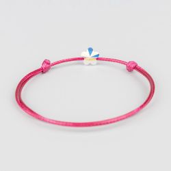 Цикламена гривна с цвете кристал Swarovski elements AB