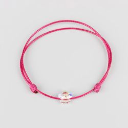 Цикламена гривна с цвете кристал Swarovski elements AB