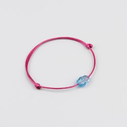 Цикламена гривна със син скарабей кристал Swarovski elements
