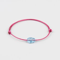 Цикламена гривна със син скарабей кристал Swarovski elements