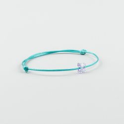 Тюркоазена гривна с пеперуда Swarovski elements Violet