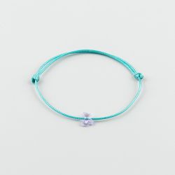 Тюркоазена гривна с пеперуда Swarovski elements Violet