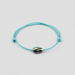 Тюркоазена гривна със скарабей Swarovski Scarabaeus Green