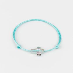 Тюркоазена гривна с кръст кристал Swarovski elements