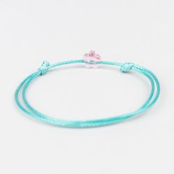 Тюркоазена гривна с цвете кристал Swarovski elements