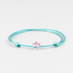 Тюркоазена гривна с цвете кристал Swarovski elements