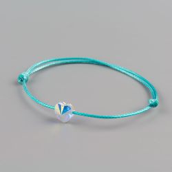 Тюркоазена гривна със сърце кристал Swarovski® elements