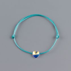 Тюркоазена гривна със сърце кристал Swarovski® elements