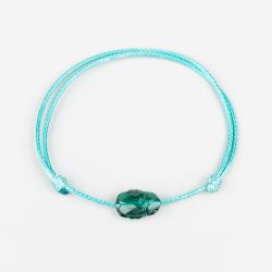 Тюркоазена гривна със зелен скарабей кристал Swarovski elements