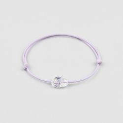 Виолетова гривна с бял скарабей кристал Swarovski elements