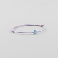 Виолетова дамска гривна с пеперуда Swarovski Aquamarine