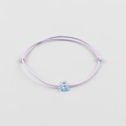 Виолетова дамска гривна с пеперуда Swarovski Aquamarine