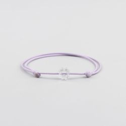 Виолетова гривна с детелина Swarovski elements Crystal