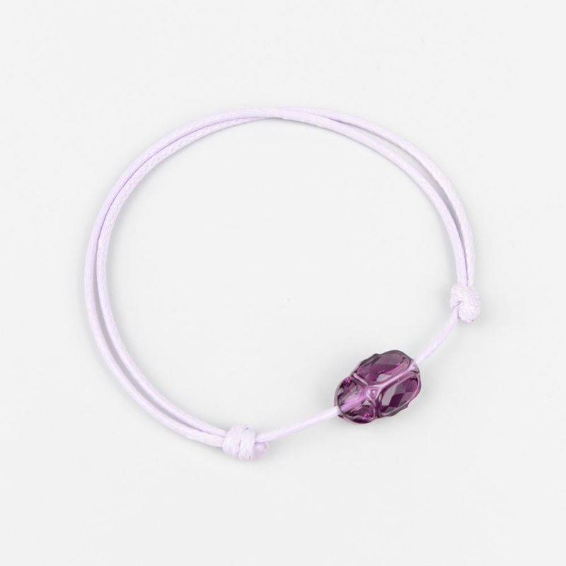 Виолетова гривна с лилав скарабей кристал Swarovski elements