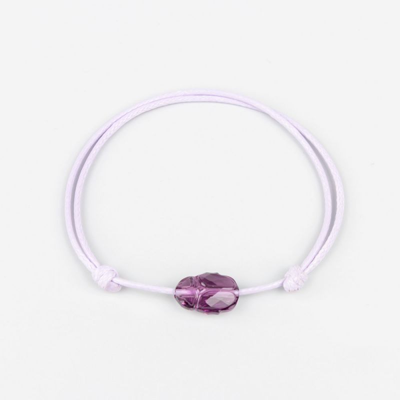 Виолетова гривна с лилав скарабей кристал Swarovski elements