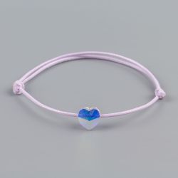 Виолетова гривна със сърце кристал Swarovski® elements