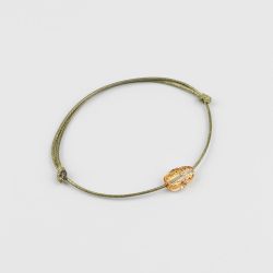Зелена гривна с жълт скарабей кристал Swarovski elements