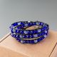 Дамска увивна гривна - "Royal Blue Crystal Triple" Дамска увивна гривна - "Royal Blue Crystal Triple"