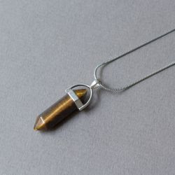Колие с камък Тигрово око