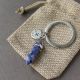 Ключодържател с полускъпоценен камък Содалит Ключодържател с полускъпоценен камък Содалит