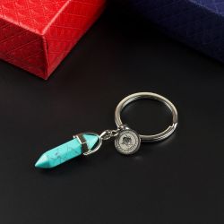 Ключодържател с полускъпоценен камък Тюркоаз