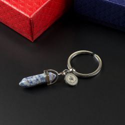 Ключодържател с полускъпоценен камък Содалит