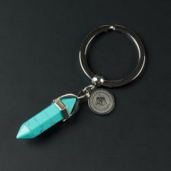 Ключодържател с полускъпоценен камък Тюркоаз