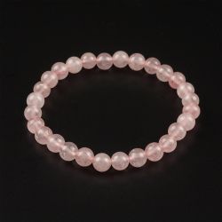Комплект Колие и Гривна с естествени камъни Розов Кварц