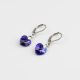 Висящи обеци със сърца кристал Swarovski Heliotrope
