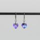 Висящи обеци със сърца кристал Swarovski Heliotrope