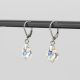 Висящи обеци със сърца кристал Swarovski Crystal AB
