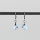 Висящи обеци със сърца кристал Swarovski Aquamarine Shimmer