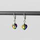 Висящи обеци със сърца кристал Swarovski Vitrail Medium