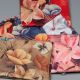 Есенен дамски шал в бежов цвят с цветя